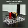 24 Lattices Acrylic Lipstick Organizer Lip Gloss Container Nail Polish Storage Box Makeup Display Rack 5