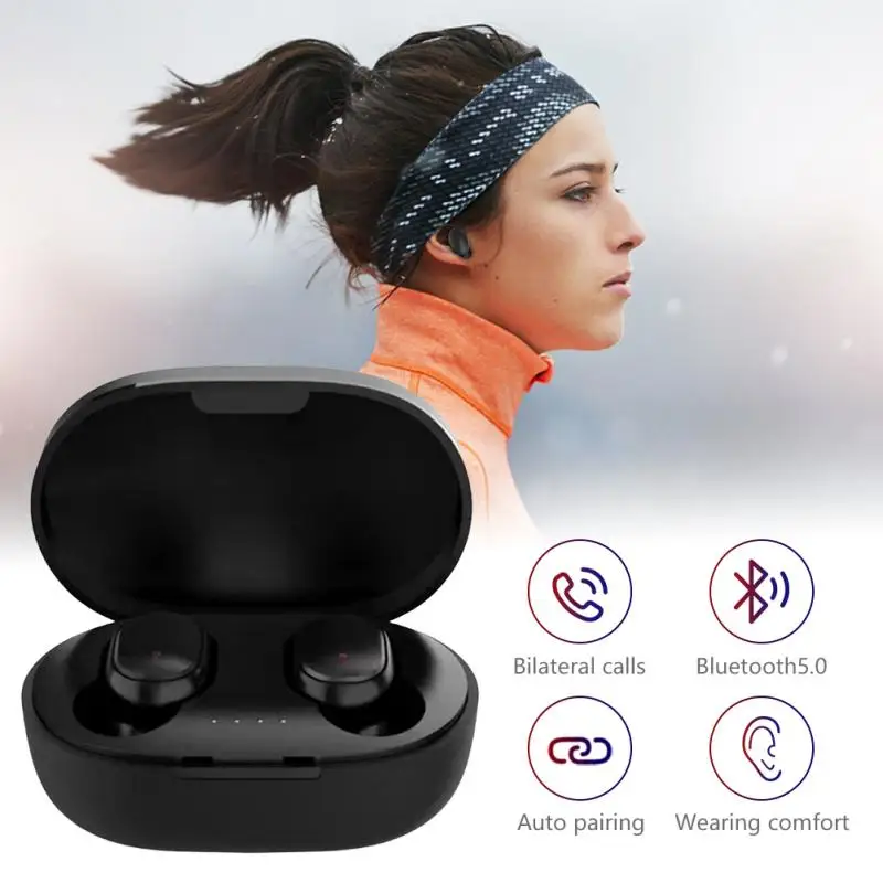 2021 A6S TWS Bluetooth наушники с зарядным футляром спортивные наушники-вкладыши