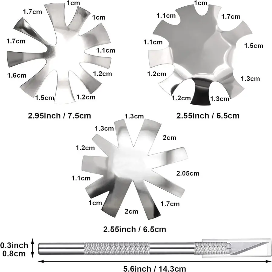 French Cutter For Nails Set, French Tip Cutter Edge Trimmer, Smile Line Acrylic V Cut Nail With Brush 3