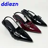 Sandals Ladies High Heels Spring Slides Shoes Fashion Women Thin Heels Shoes Buckle Strap Career Shallow Female Pumps Footwear 1