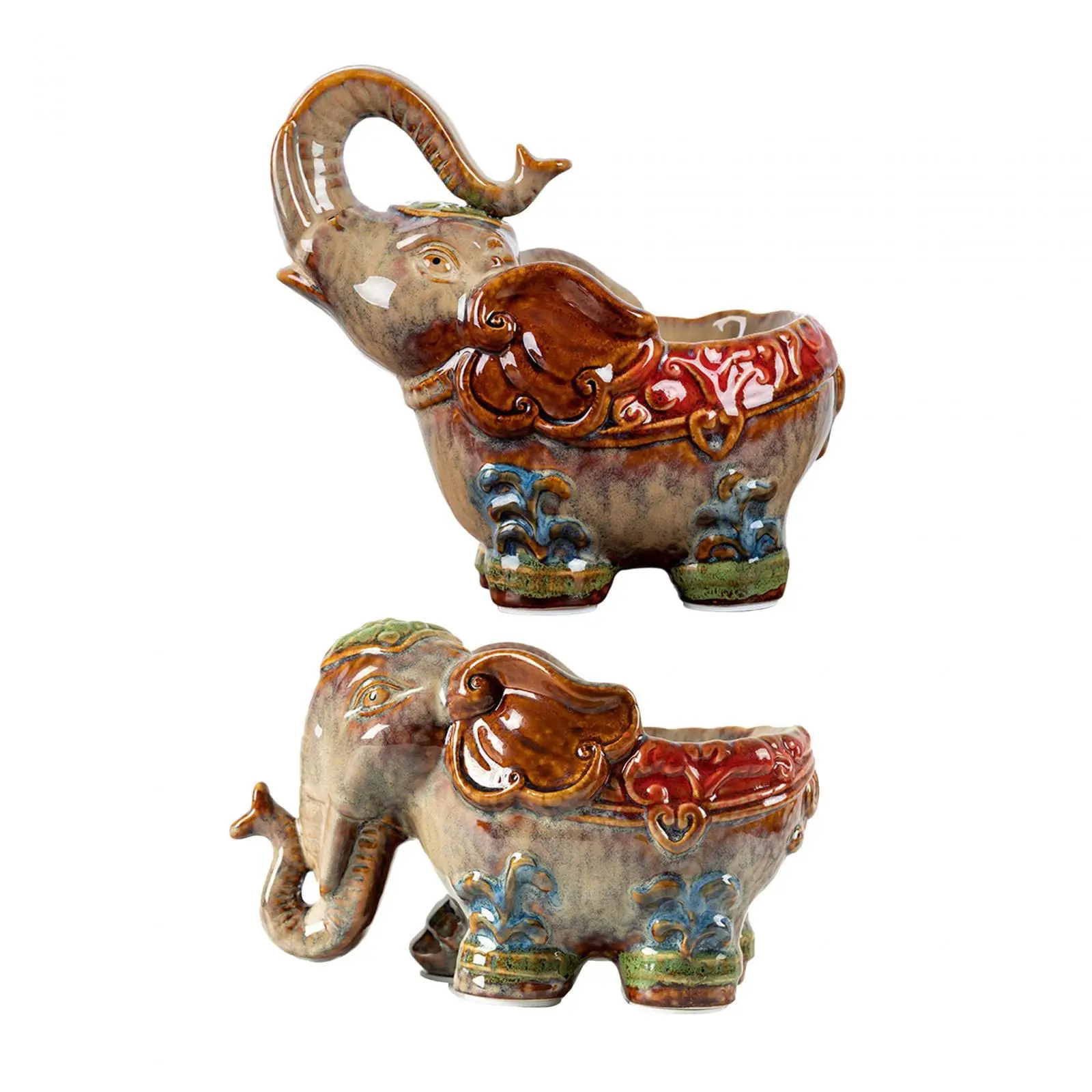 

Керамическая чаша для хранения ключей в виде слона