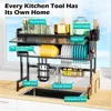 Dish Drying Rack Kitchen Over The Sink Drying Rack Adjustable Stainless Steel Bowls And Cutlery Drainers Organizer For Kitchen 4