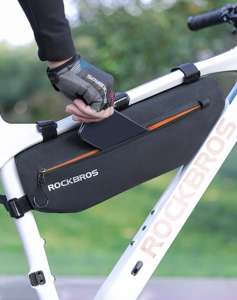 ROCKBROS Waterproof Cycling Bicycle Bags - Top Tube Front Frame Triangle Pannier for MTB Road Bikes - Dirt-resistant Bike Accessories