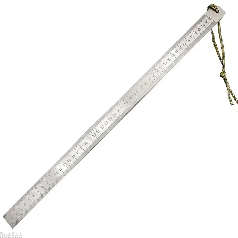 Premium 20-Inch Dual-Scale Stainless Steel Ruler with Enhanced Durability and Convenient Lanyard