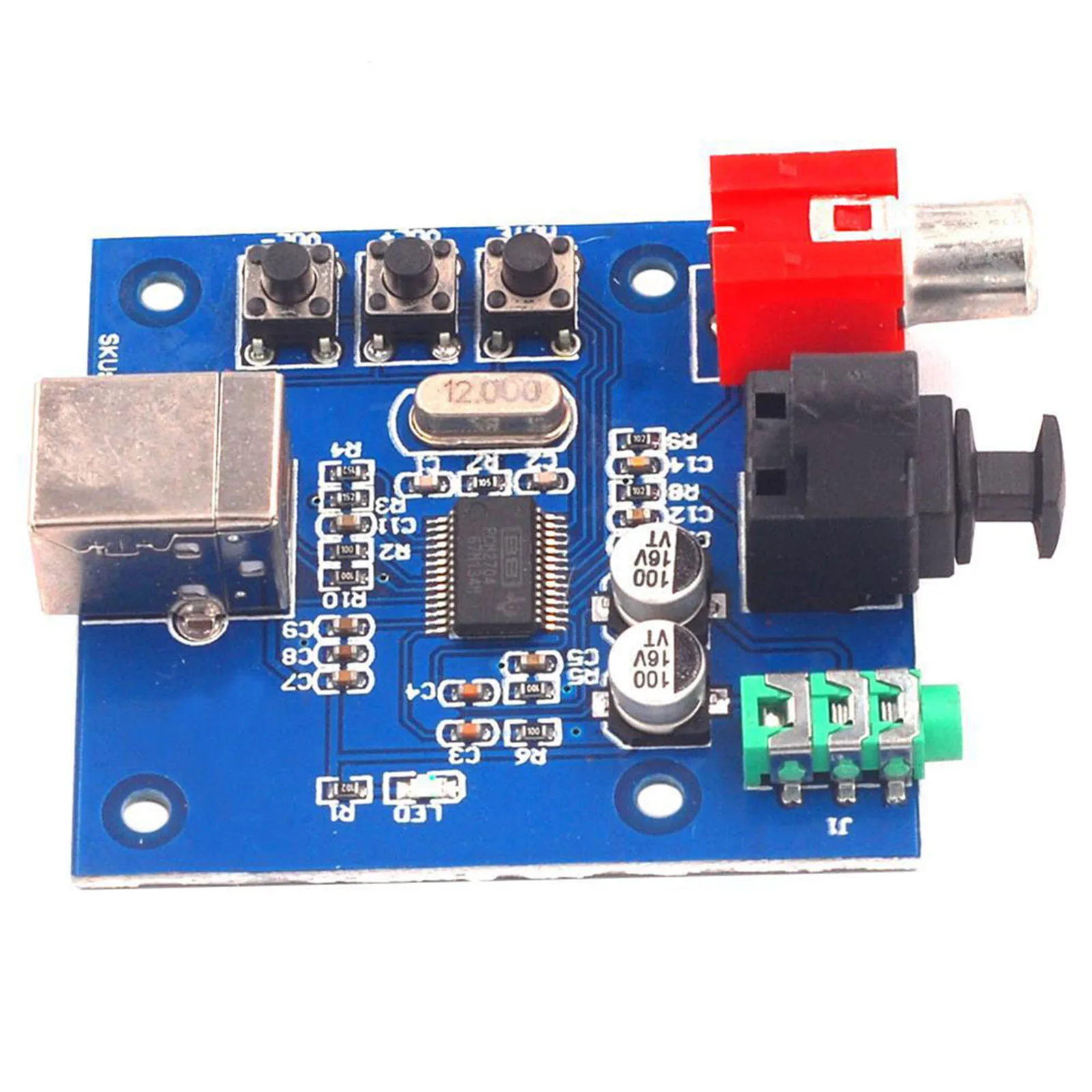 

USB Coaxial Optical Fiber HIFI Sound Card Decoder PCM2704 Audio DAC Decoder 5V Digital-to-analog Conversion Chip