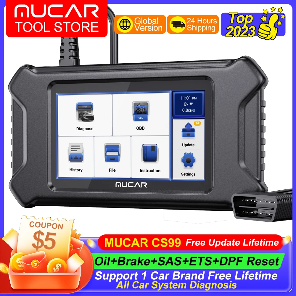 MUCAR CS99 Obd2 Scanner Professional Volle System Auto Diagnose  Öl/Bremse/SAS/ETS/DPF Reset Automotive werkzeuge Diagnose Werkzeuge Neue -  AliExpress