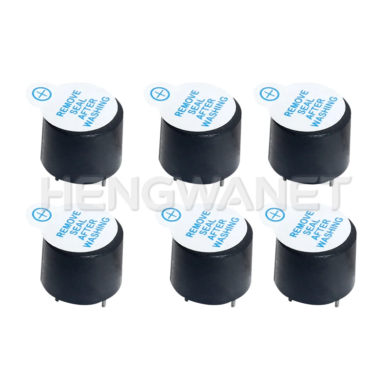 5V 액티브 버저 자기식 연속 경고음 12*9.5mm 미니 액티브 피에조 버저 (아두이노용)