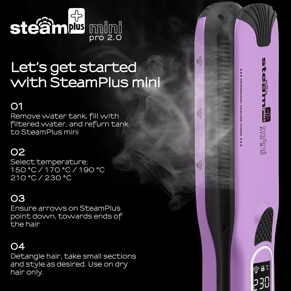 Steam Straightening Iron Heating Hot Hair Combs Titanium Curling Iron Steam Flat Iron Hair Wide Plates Tools Hair Straightener 5