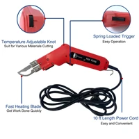 Electric Hot Knife Thermal Cutter Hand Held 80W Cutter Foam Cutting Tools Non-Woven Fabric Rope Webbing Multiple Cutter Blades 2