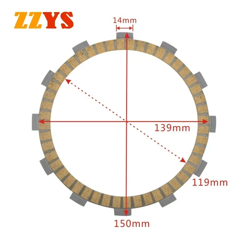 

Motorcycle Accessories Kelaf Fiber Friction Clutch Plate For HONDA CJ250T 77-78 GL650D RC10 83-86 GL650 GL 650 D CJ250 CJ 250 T