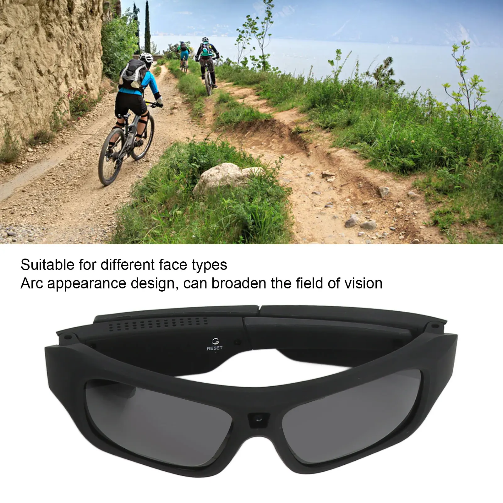 Camera Glasses 4K HD Smart Video Recording Sunglasses with 4 Pairs of Lenses for Hiking Cycling Riding Video Camera Sunglasses 5