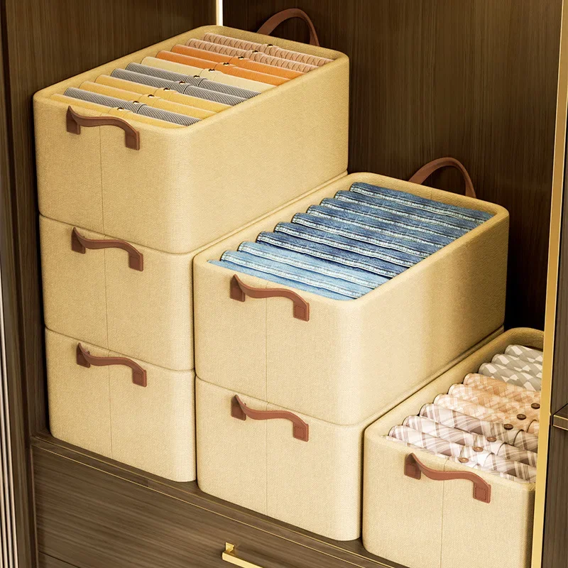 

Clothing Storage Box Wardrobe Organizer Dustproof Quilt Toy Bag Container Large Capacity Household Folding Storages Boxes