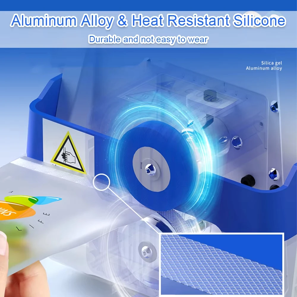 Small Automatic Roller Sealing Machine Tea Bag Aluminum Film Bag Heat Sealing Machine Plastic Commercial Edge Packaging