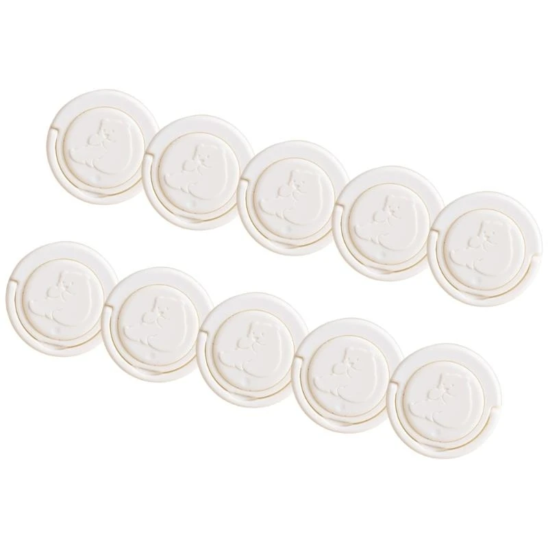 Pack of 10pcs Child Safety Outlet Cover Invisible Handle Design for Home Use 4XBC