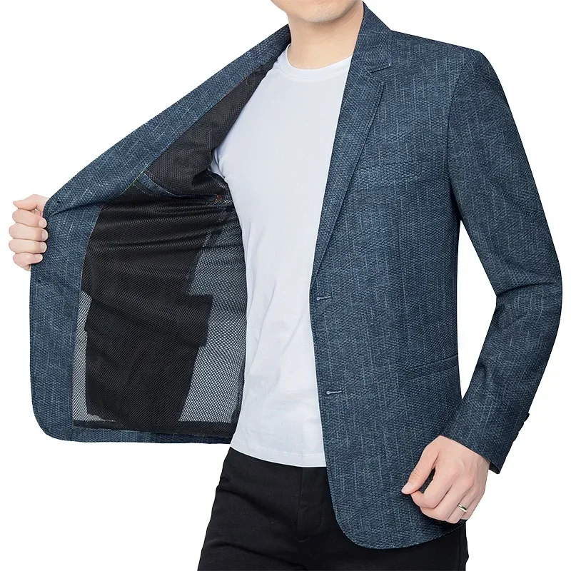 Men Breathable Mesh Blazers Jackets Suits Coats