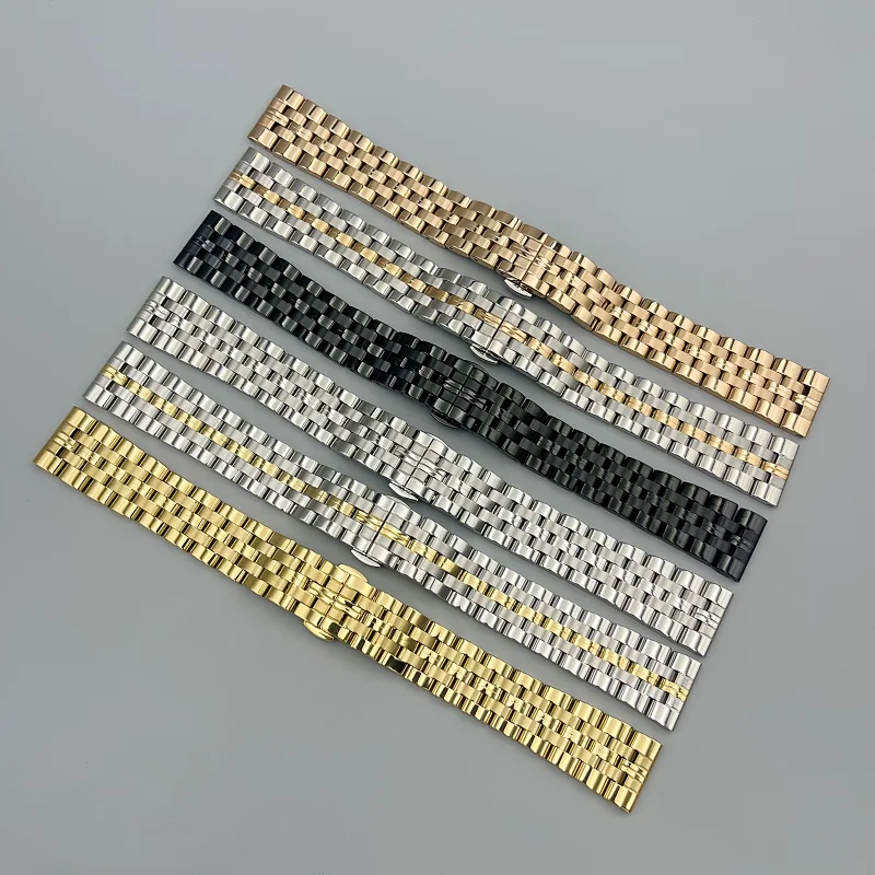 Premium Solid Stainless Steel Metal Watch Band Strap Bracelet