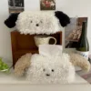 Cute Plush Dog Tissue Box Creative Drawing Paper Box Dormitory Women's Home Living Room Decor Desktop Tissue Box 3
