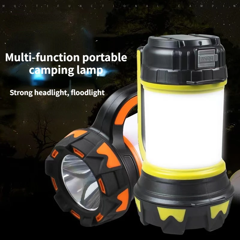 

Camp Lamp LED Multi-function Camping Light USB Rechargeable Flashlight Dimmable Spotlight Waterproof Emergency Torch