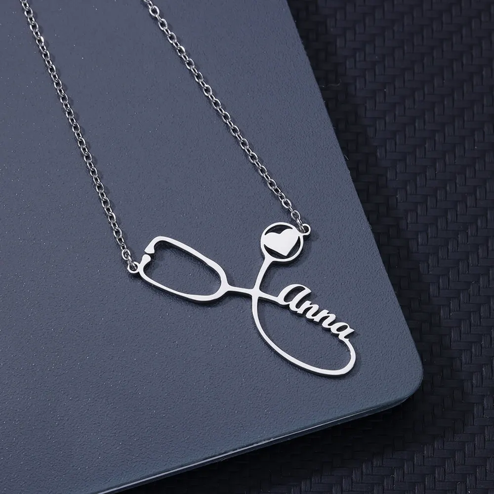 stainless steel thread removal scissors medical scissors medical surgical instruments scissors suture thread nurse s cresce Custom Stethoscope Necklace for Women Personalized Name Pendant Necklaces Doctor Nurse Customized Stainless Steel Jewelry femme