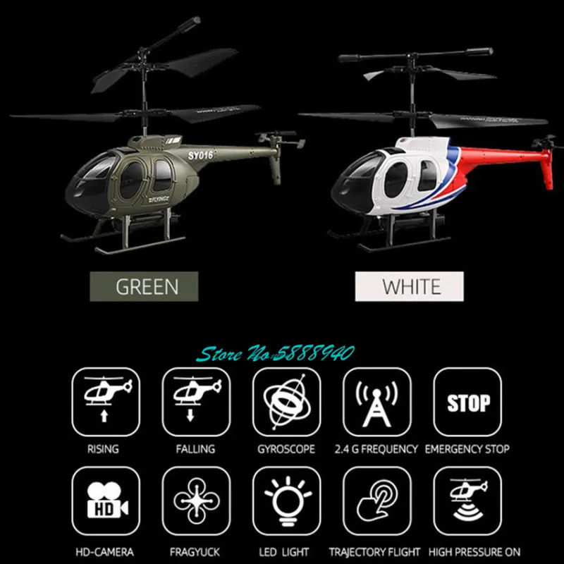 4K HD Camera Simulation Remote Control Helicopter Kids Toy 2.4G LED Lighting One Key Take Off APP Control WIFI FPV RC Helicopter 4