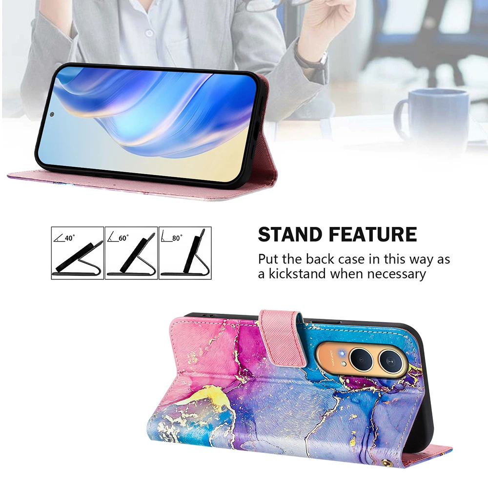 Vibrant Artistic Shockproof Wallet Phone Case Cover