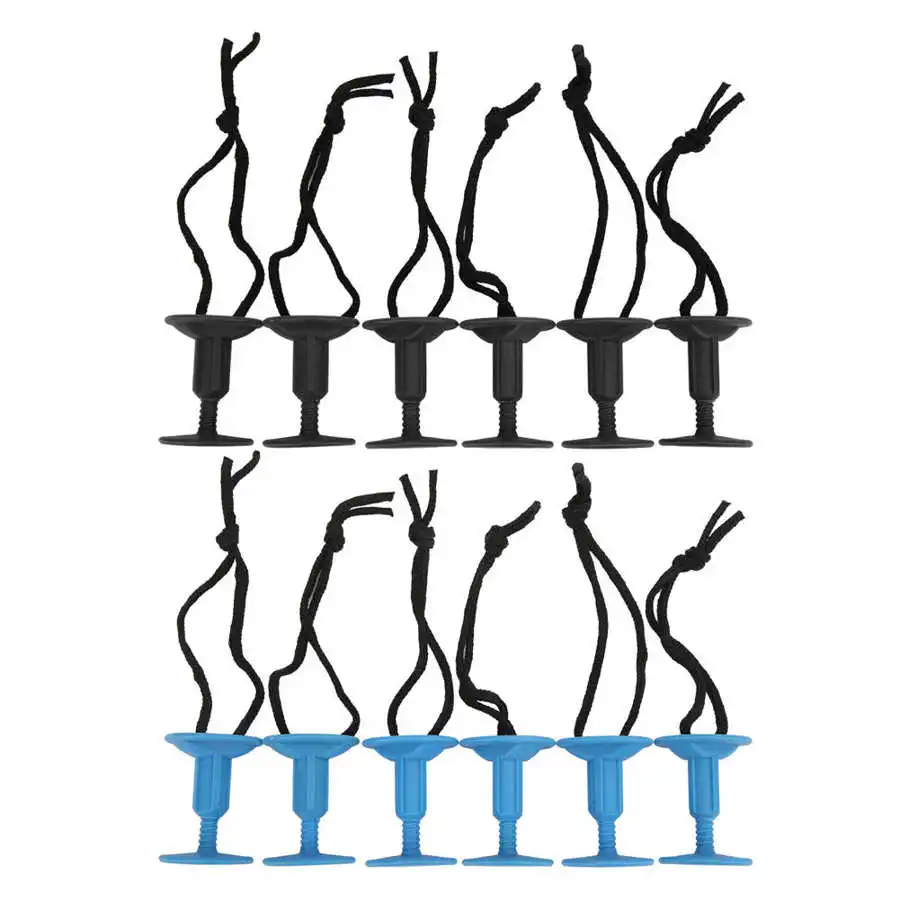 Description Picture 2 of item6 Pieces Surfboard Leash Plugs with Cords Strings Water Sports Surfing Accessories Plastic Surf Leash Plug Bodyboard Accessory