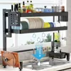 Over The Sink Dish Drying Rack Dust Proof for Kitchen Stainless Steel Drain Shelf Multi Organizer Cabinet Dish Rack Drying 4
