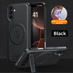 Premium Business Leather Kickstand Case with Magnetic Shockproof Protection - A35 (3)