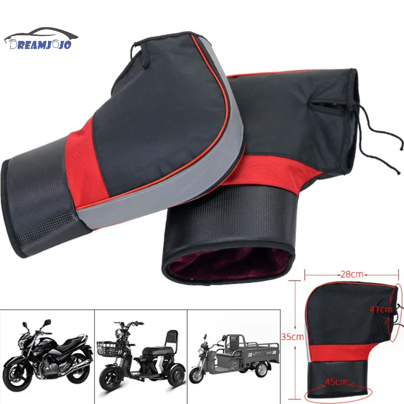 

1Pair Motorcycle Handlebar Muffs Protective Motorcycle Scooter Thick Warm Grip Handle Bar Muff Rainproof Winter Warmer Gloves