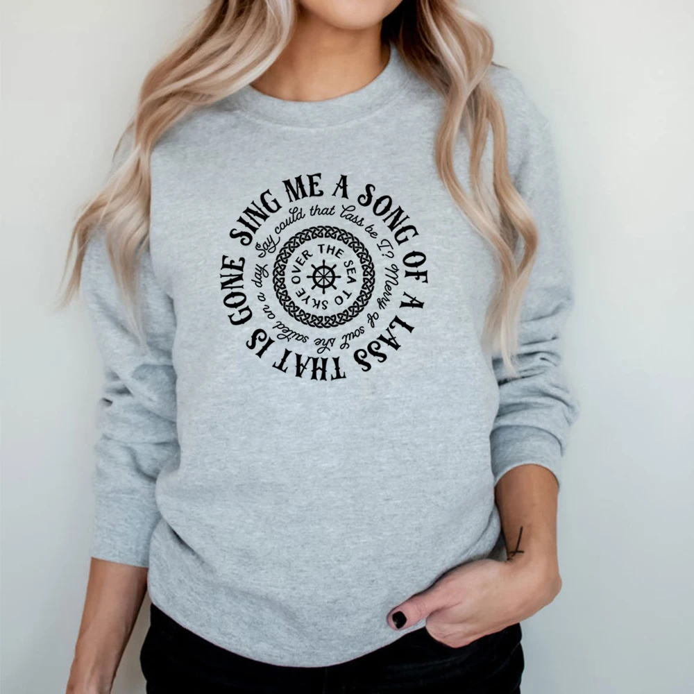 Sing Me A Song Skye Boat Lyrics Sweatshirt Outlander Book Series Pullover Jamie Fraser Fraser Ridge Clan Tv Show Sweatshirts