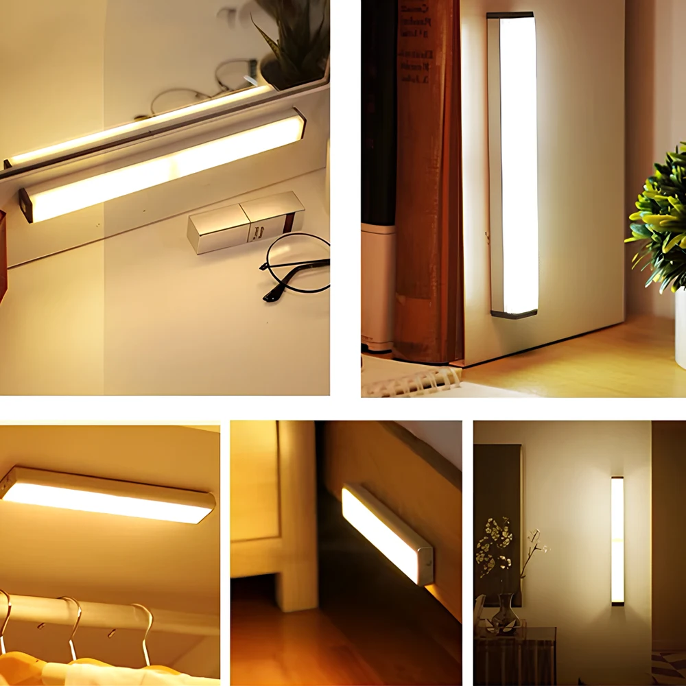 Wireless Rechargeable LED Motion Sensor Night Light with Magnetic Mounting