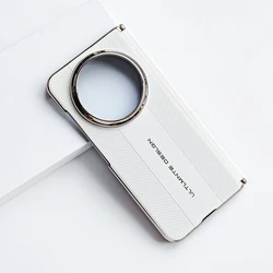 Luxury PU Leather Dual Axis Electroplated Texture Anti - Fingerprint Non - Slip Phone Case Cover for VIVO X Fold6 (White)