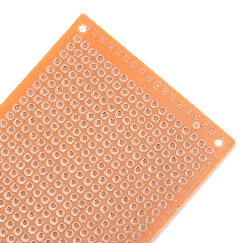 DIY 프로토타입 종이 PCB 범용 보드, 노란색, 5x7 PCB, 5cm, 7cm, 10 개