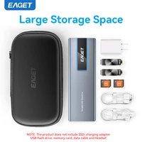 Eaget SSD Box Bag Чехол Портативная сумка для жесткого диска для внешнего портативного SSD M.2 SSD чехол для хранения Защита Черный — изображение 4