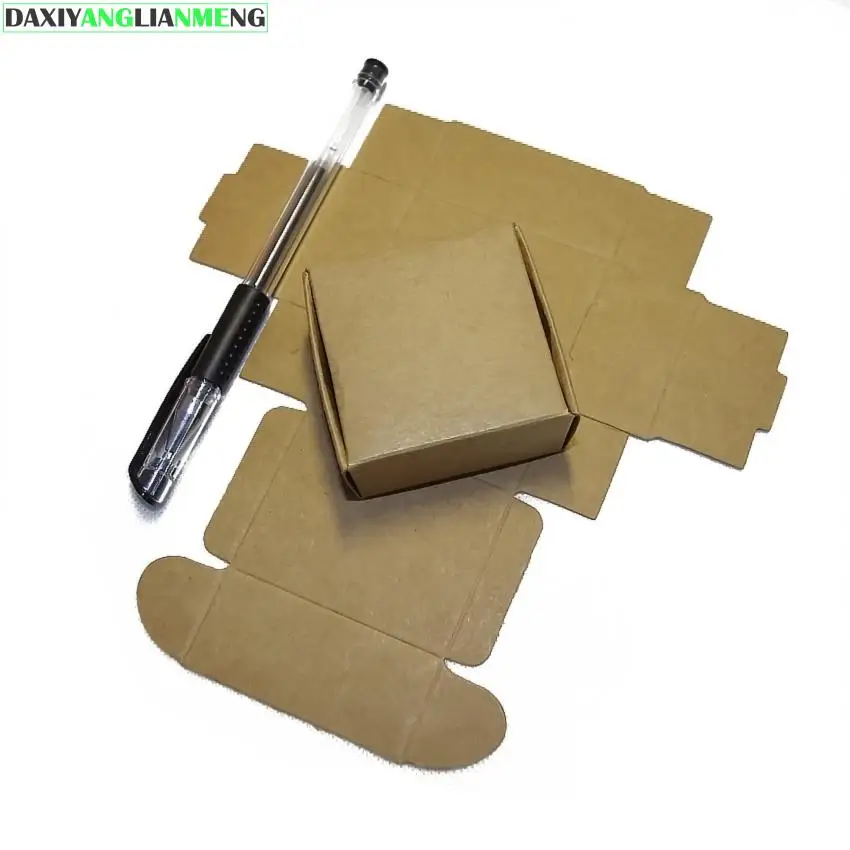 30 шт./лот 8 5x8 5x3 5 см подарочная упаковка коробка из крафт-бумаги для праздника
