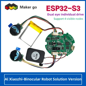 AI Xiaozhi Expression Eyes, Touch, Binocular Robot Solution Board RoPet Robot AI Completamente Open Source