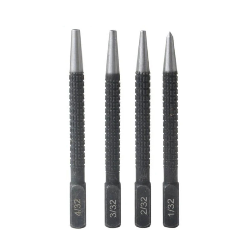 

4pcs High Speed Steel Handheld Hole Puncher Sturdy & Long lasting Hole Puncher Hole Locator for Precise Positioning