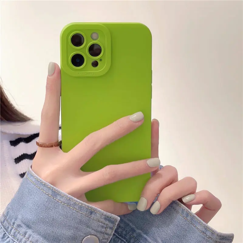 Camera Protection Silicone Phone Case For iPhone 13 Pro Max 11 12 Pro Max XR XS Max X 7 8 Plus Soft Shockproof Matte Back Cover iphone 13 pro max case leather iPhone 13 Pro Max