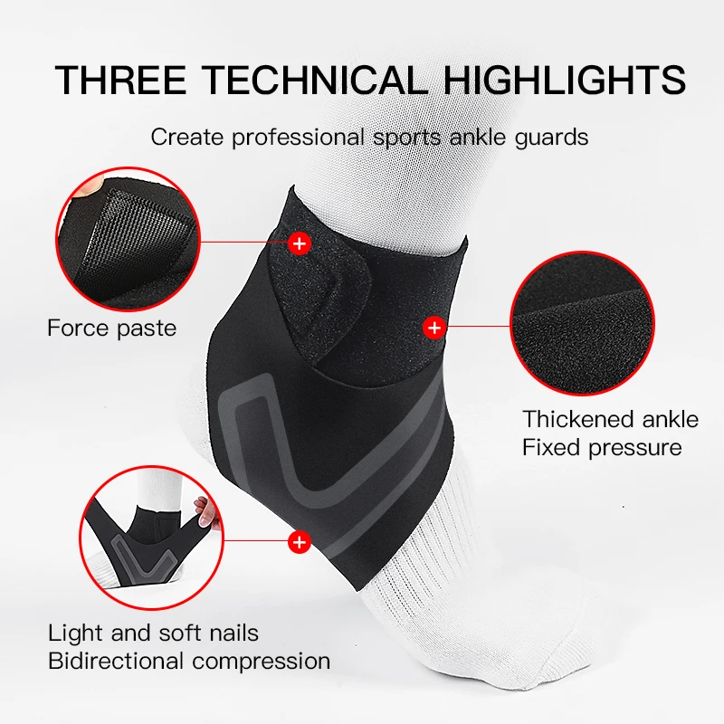 1 Pcs Sports Ankle Support Bandage Ankle Brace Nylon Ankle Compression Support Gym Fitness Basketball Football Running