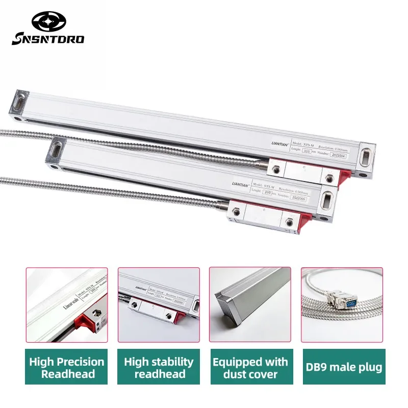 High Precision 0.005mm Milling Lathe Grinder DRO Linear Glass Scale 100 200 300 400mm Travel TTL Resolution 5um Industrial grade — view 2