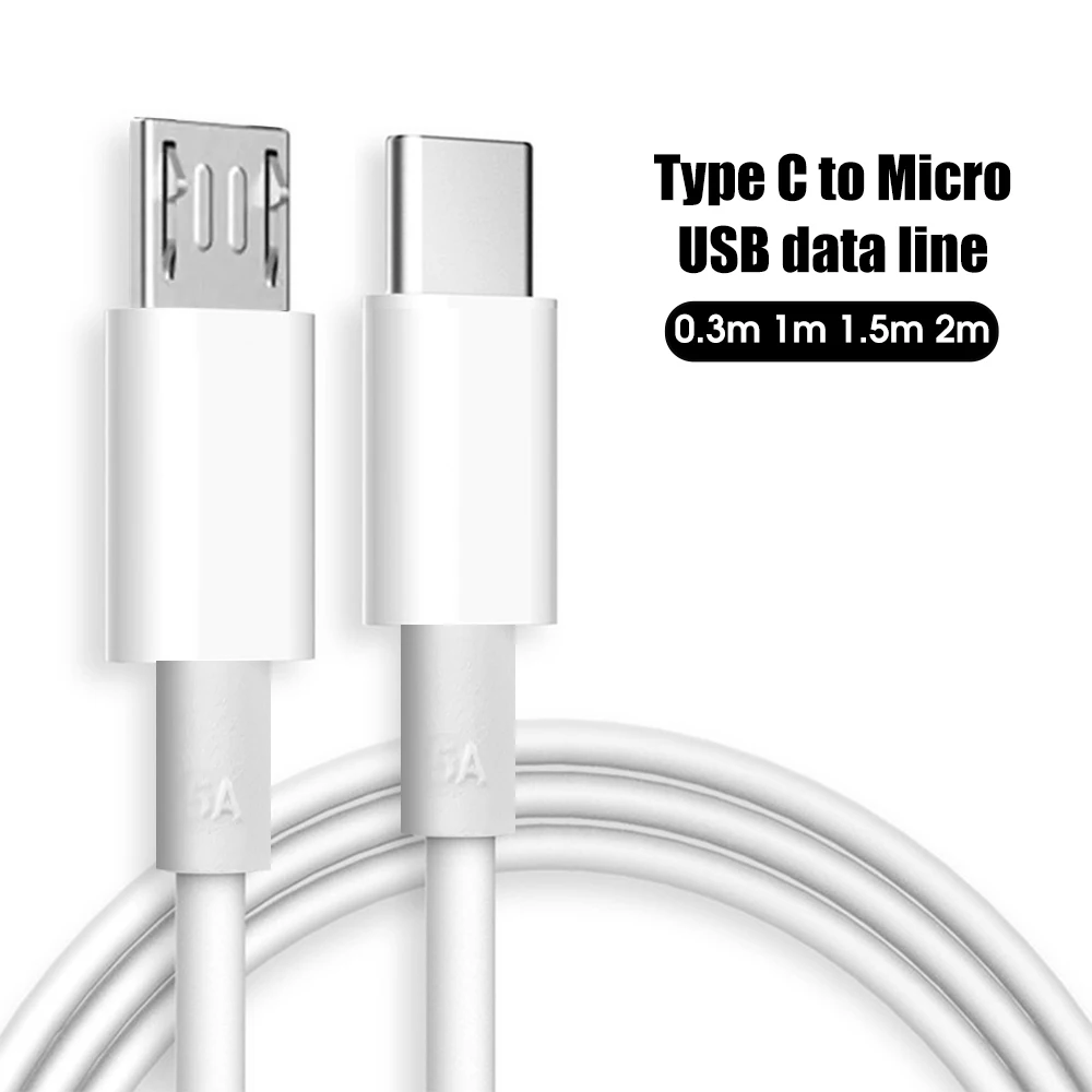 Cable Cargador Para iPhone/micro V8/tipo-c Alta Resistencia Color Blanco  Tipo-c