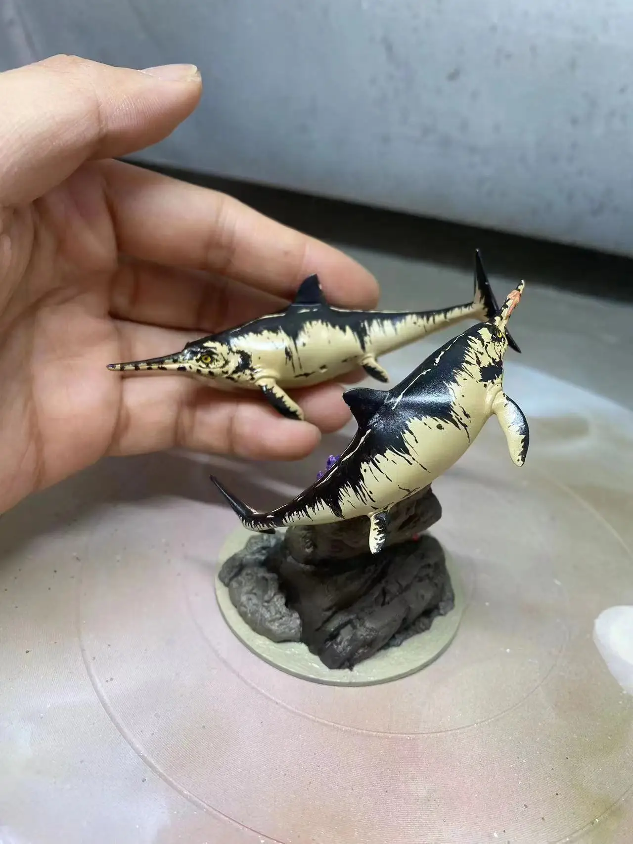 Statue de Reptiles Marins Préhistoriques Ichtyosaures Personnalisés, Jouet  de Scène, 1/35, 10cm, image size:1280x1707