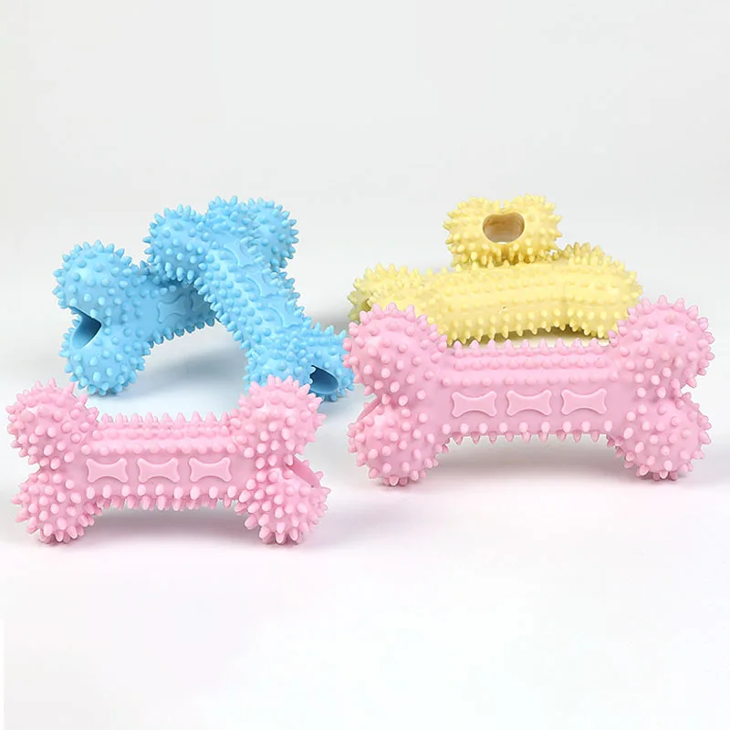 

1Pcs Pet Toys for Chewing Teeth Cleaning TPR Bone Toys Training Interactive Rubber Bite Resistant Puppy Accessories