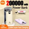 Xiaomi 120W Fast Charger Power Bank 200000mAh High Capacity Portable Sapre Battery Digital Display For iphone Huawei 2025 New 1