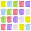10pcs 7x7cm Plastic Square Flower Pot with Cover Garden Balcony Office Desktop Flower Pot Plant Growing Container 4