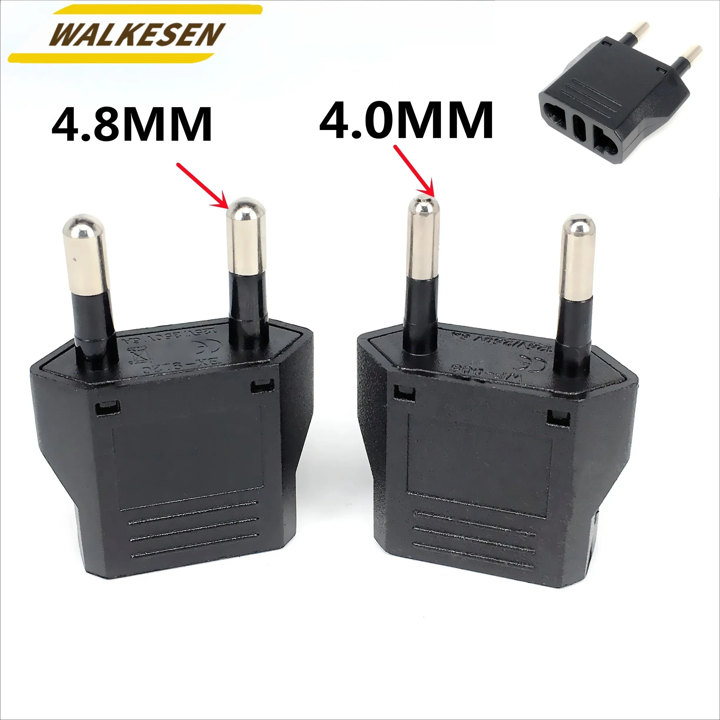 1-50pcs Euro EU KR Converter Plugs Adapter US to EU Plug Adapter Travel KR Adapter Electric Korea Plug Converter Power Sockets