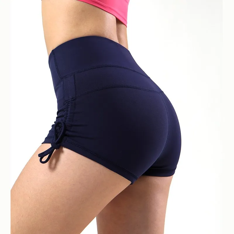 Workout Yoga Shorts Sport Wear Women Fitness Compression Gym Mid-Waisted Hidden Pocket Leggings Outdoor Running Gym Half Pants