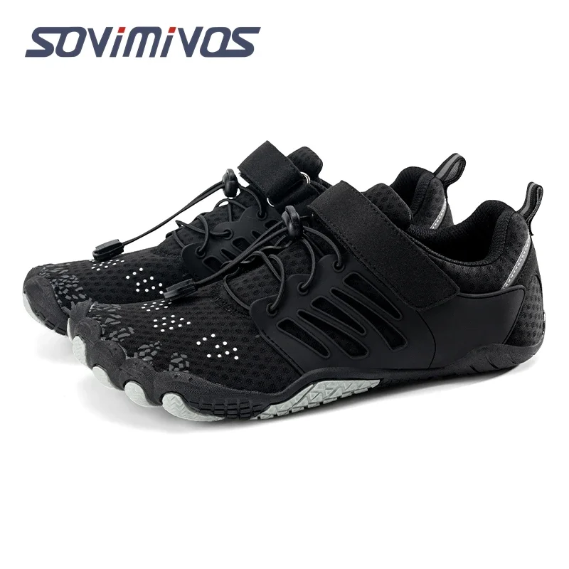 Men's Cross Trainer Minimalist Barefoot Shoes Zero Drop Sneakers Wide Toe Box Upgrade Stability Knitted Sandals for Womens