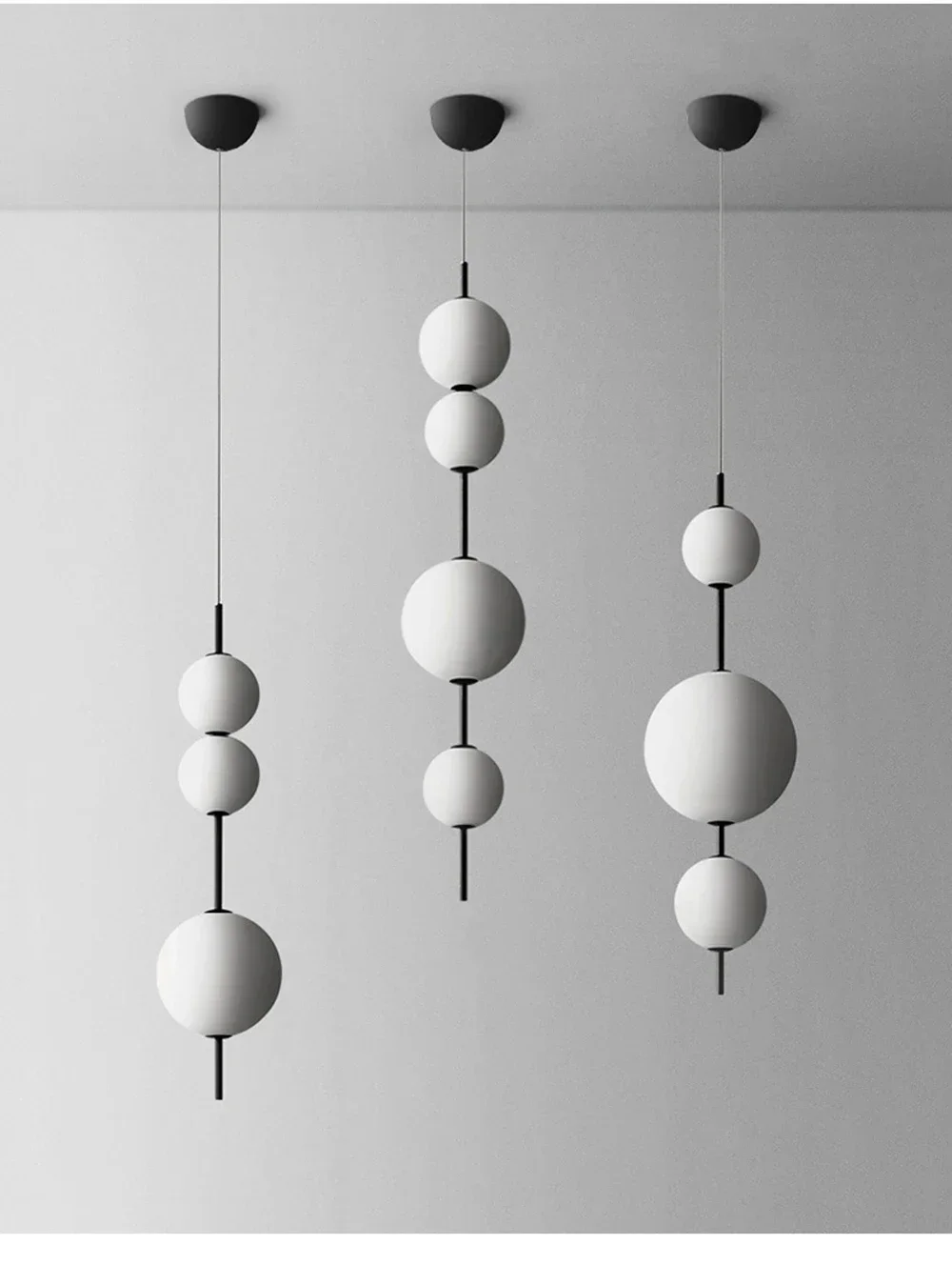 Modern Creativity Pendant Light for Restaurant Shop Kitchen Bedroom Glass Ball Chandelier Pendant Lamp Lighting Decoration
