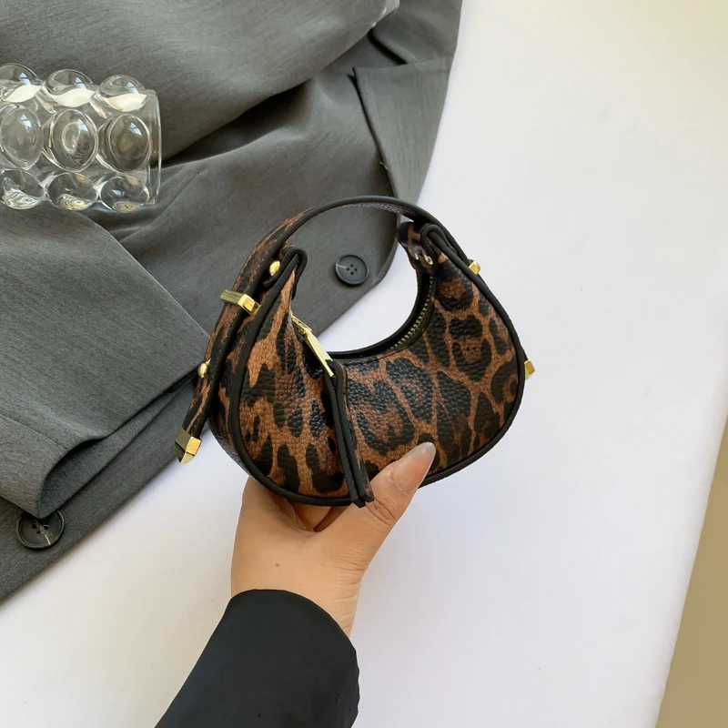 LEFTSIDE Mini Leopard PU Leather Crossbody Bags For Women